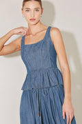 SOFT REBEL VOLUME WOVEN TOP