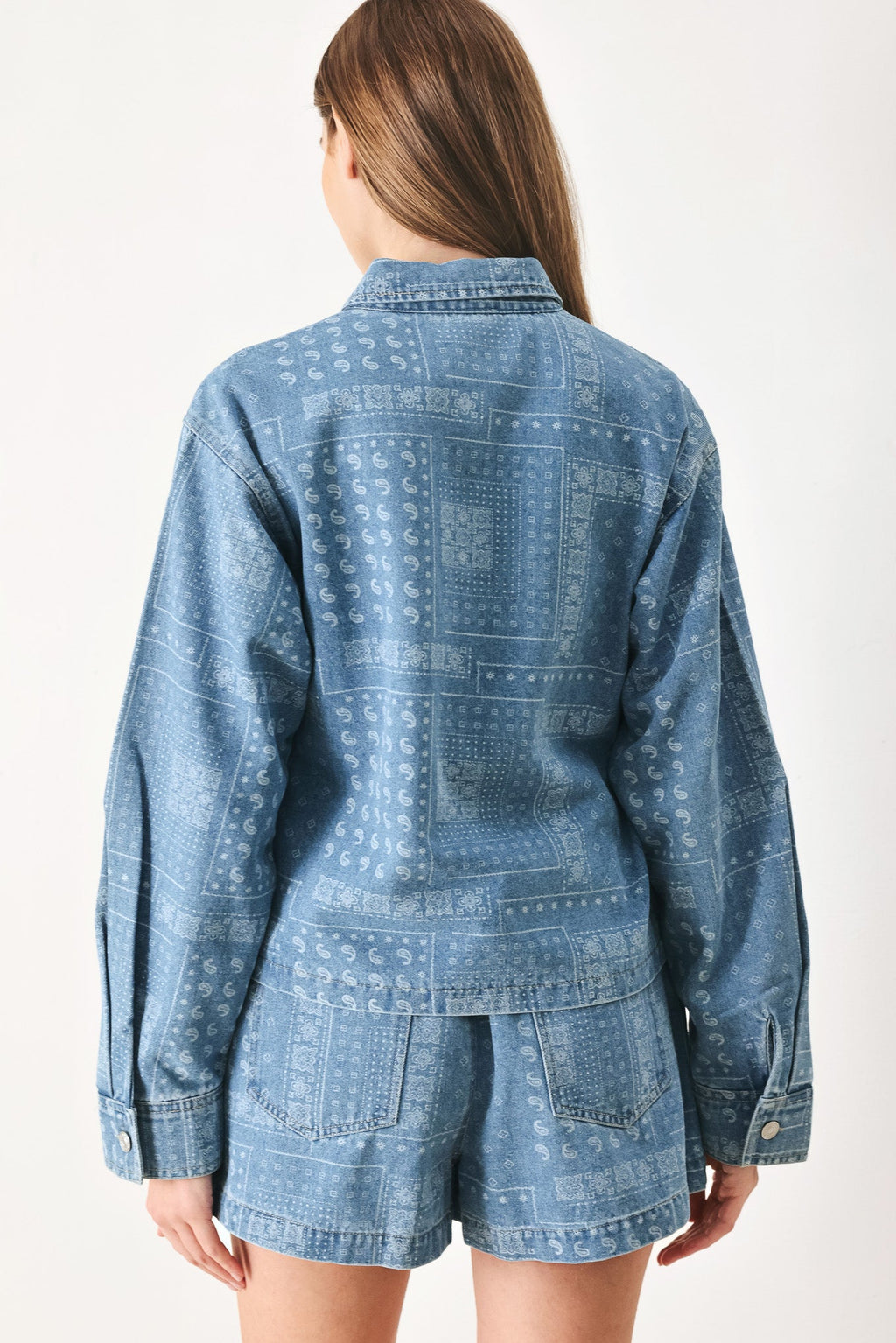 VINTAGE BANDANA DENIM JACKET