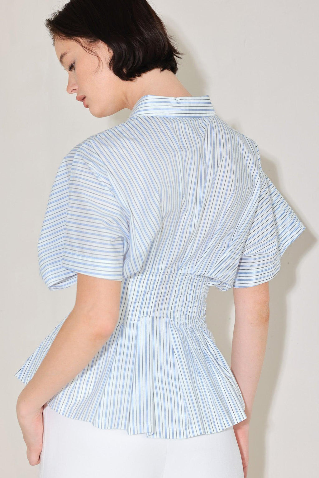 SKYLINE STRIPE WOVEN TOP