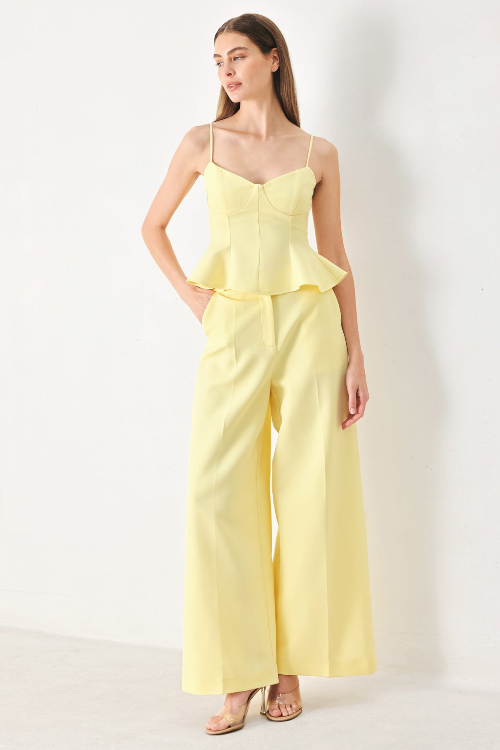 SWEET SUNSHINE WOVEN CAMI TOP