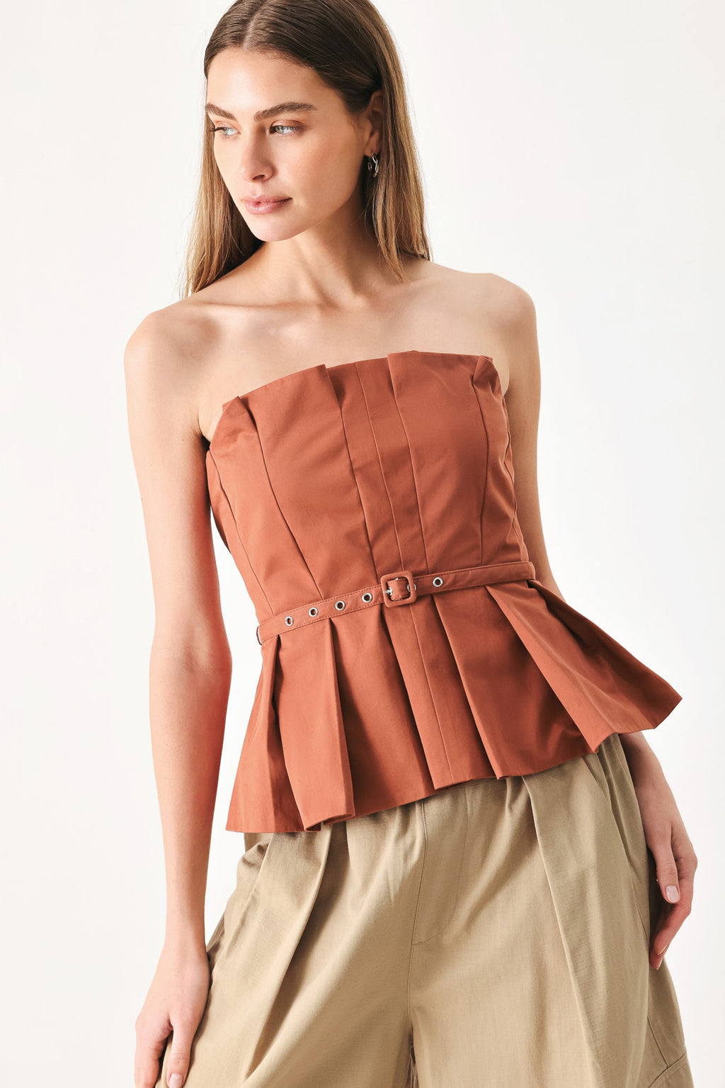 PURE FRAME WOVEN TUBE TOP