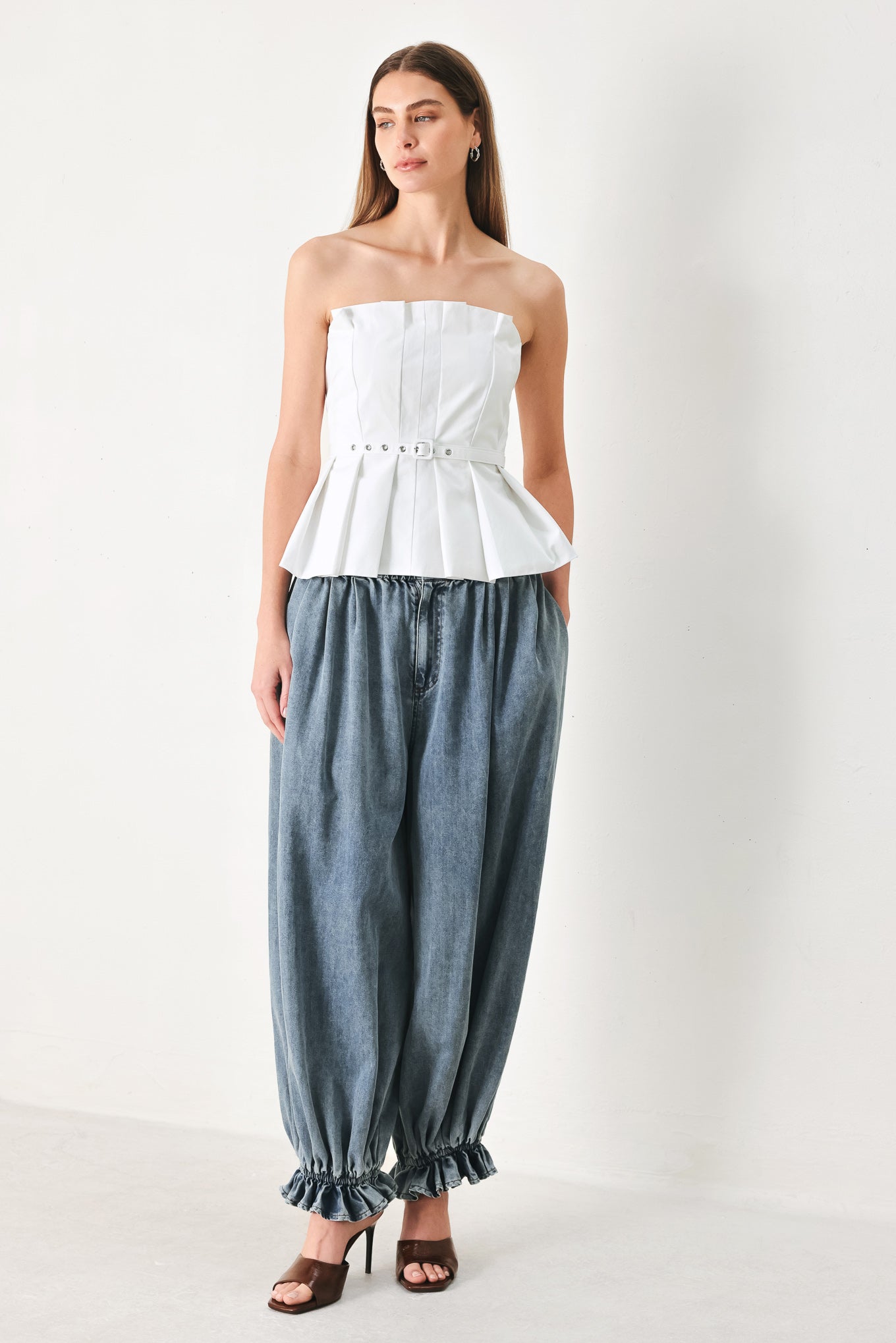 PURE FRAME WOVEN TUBE TOP