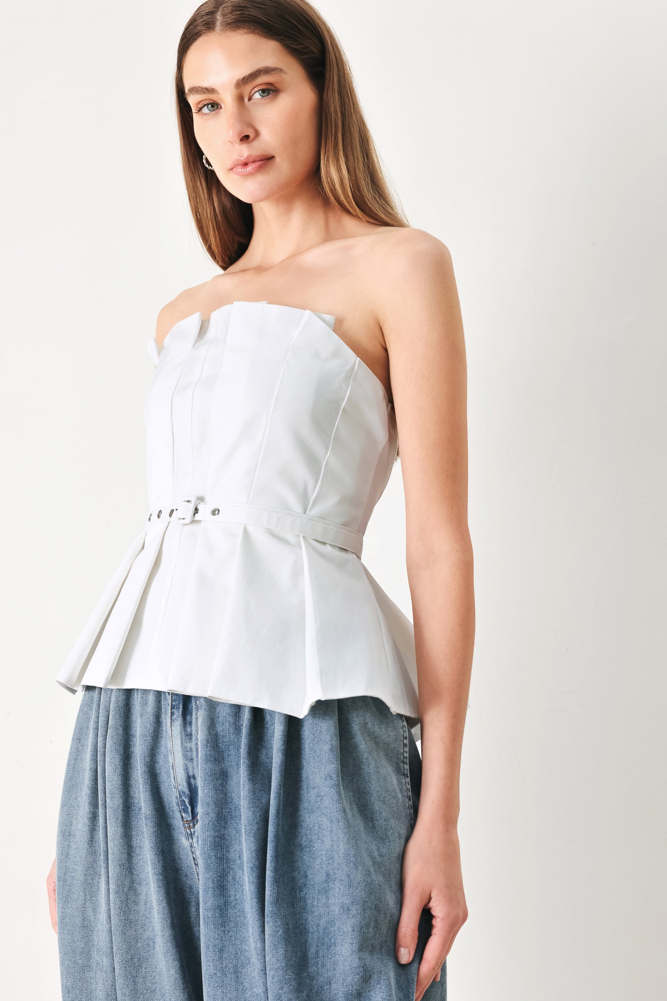 PURE FRAME WOVEN TUBE TOP