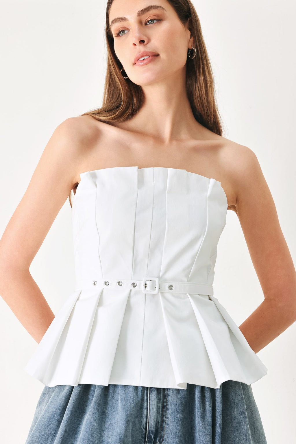 PURE FRAME WOVEN TUBE TOP