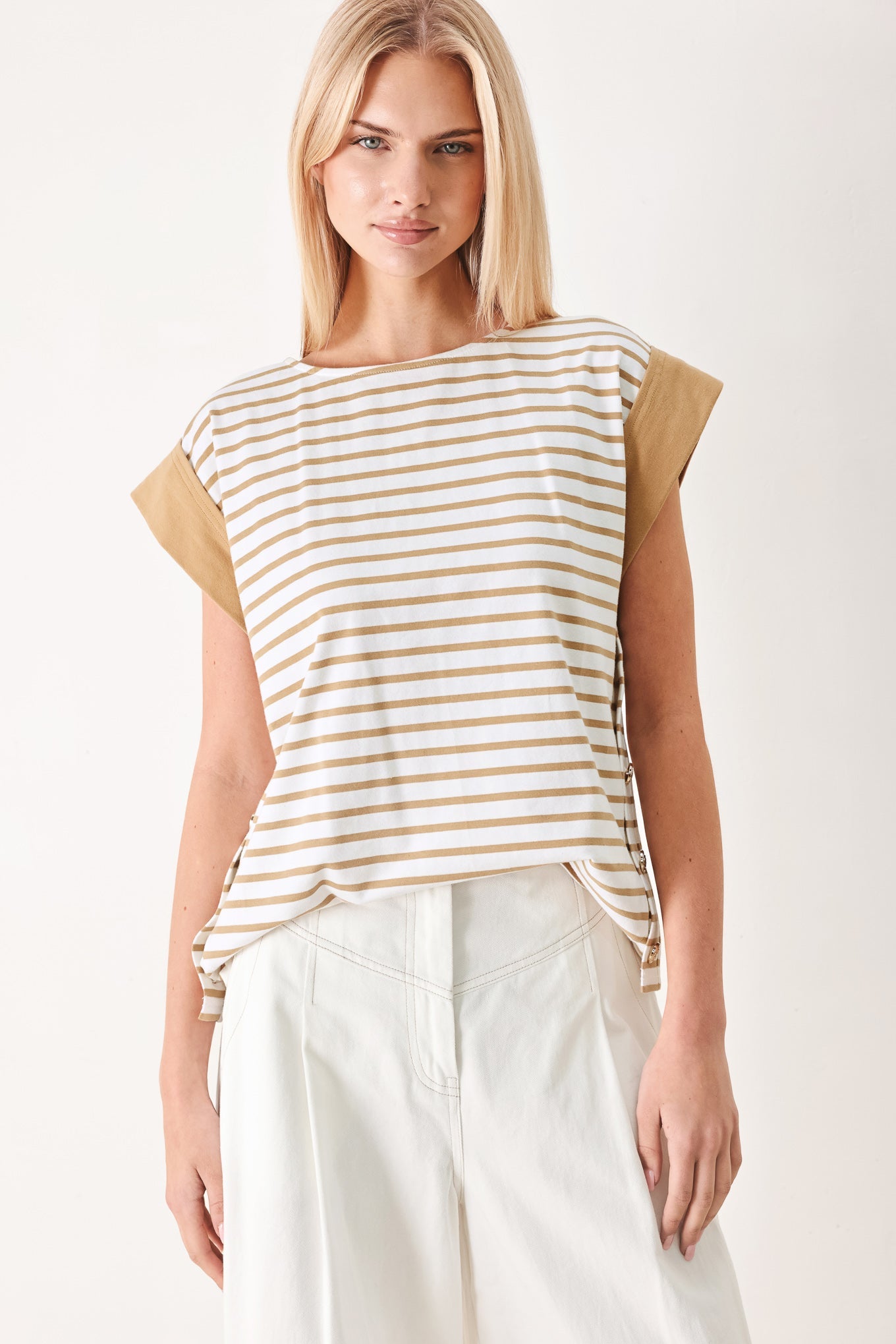 SUNSET MOOD STRIP KNIT TOP