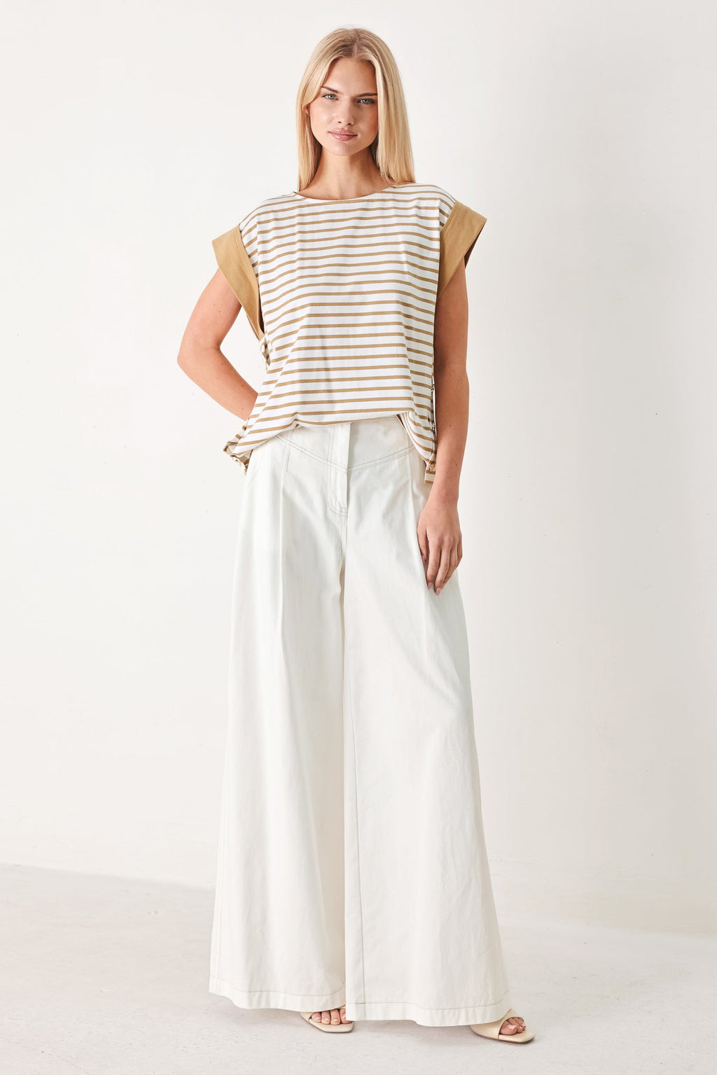 SUNSET MOOD STRIP KNIT TOP
