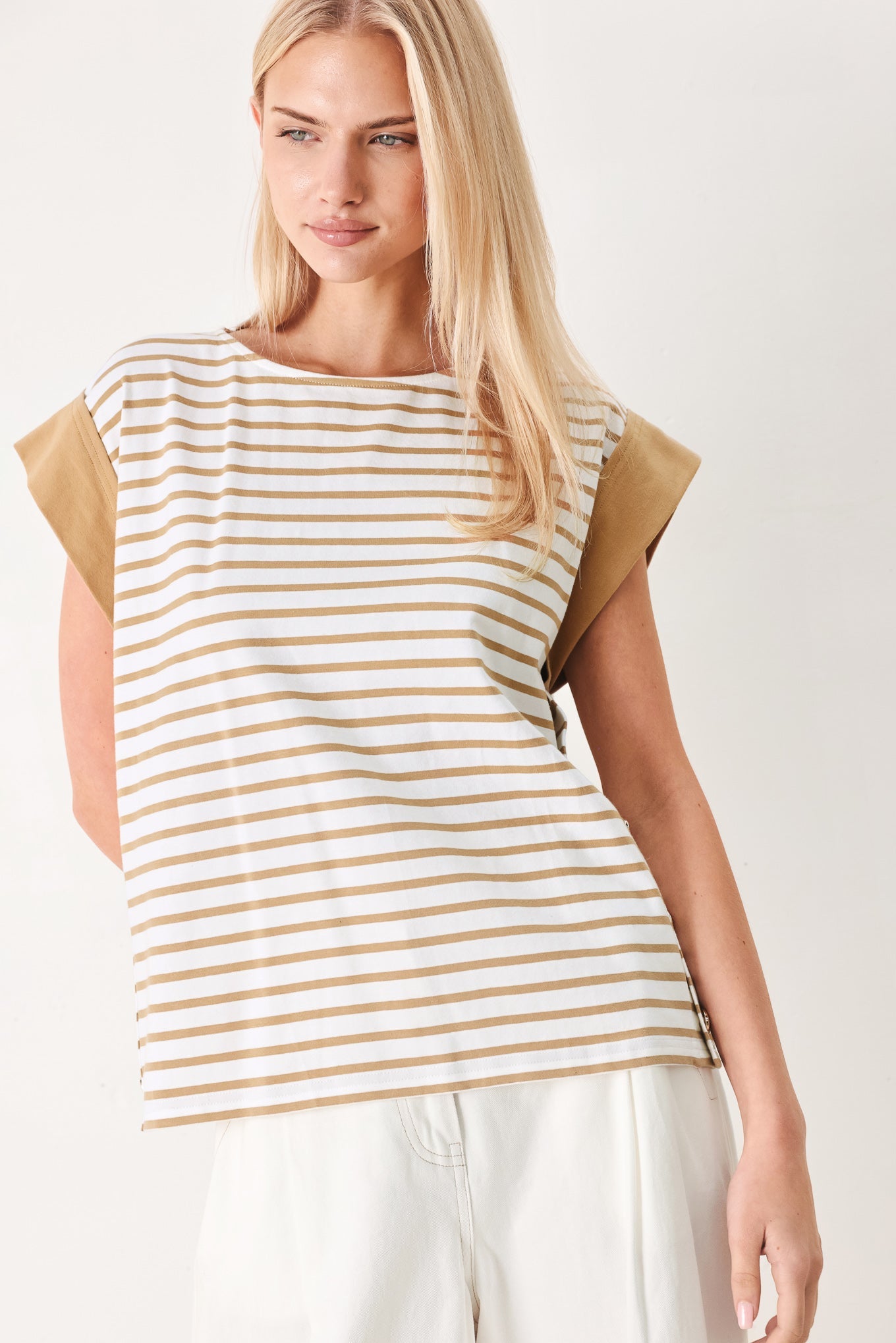 SUNSET MOOD STRIP KNIT TOP