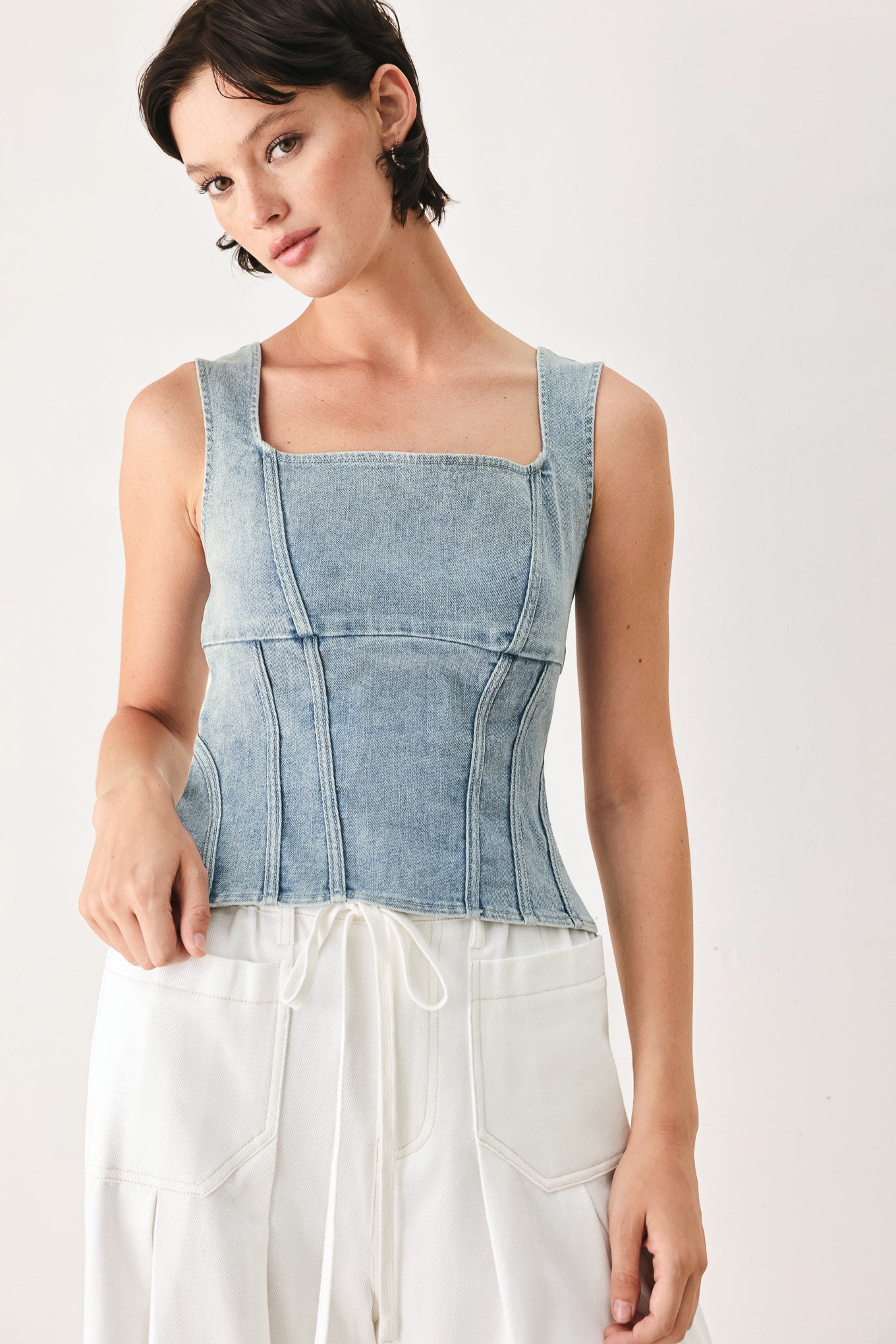 THE SEABREEZE DENIM TOP