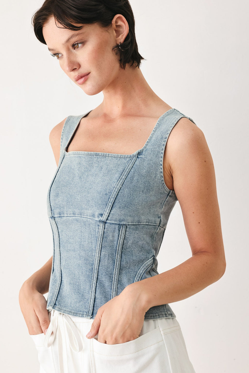 THE SEABREEZE DENIM TOP