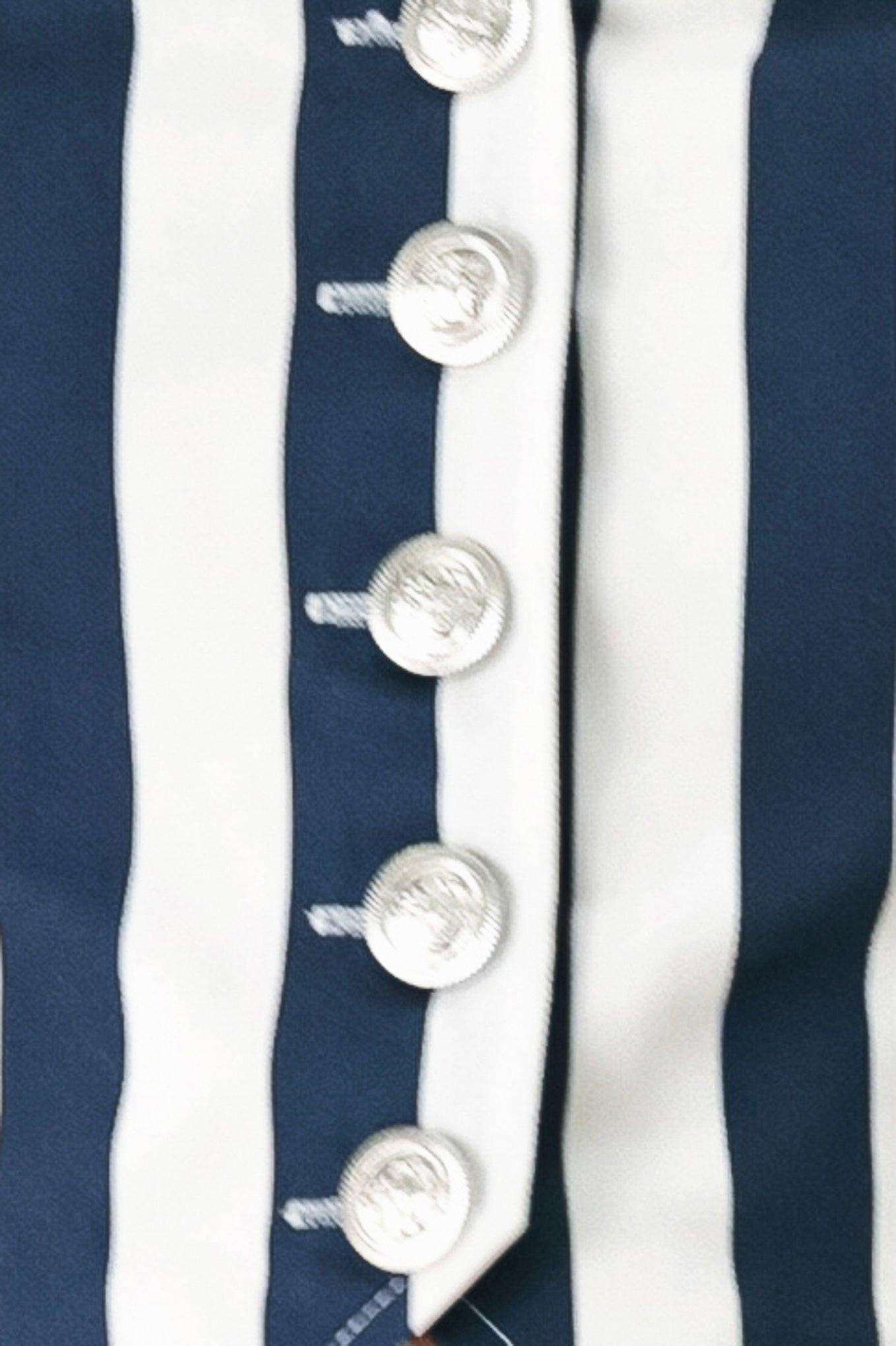 NAVY BLOSSOM WOVEN TUBE TOP