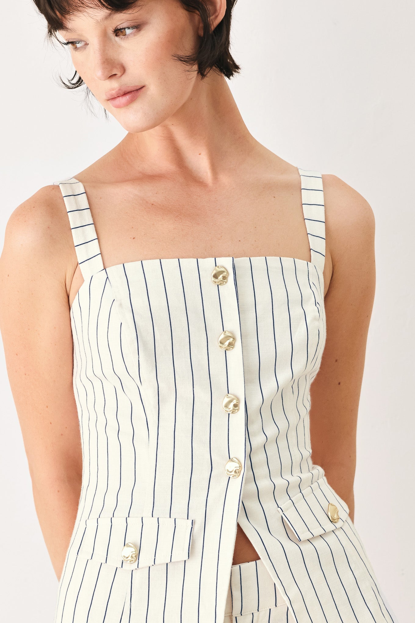 SUTTON STRIPE WOVEN TOP