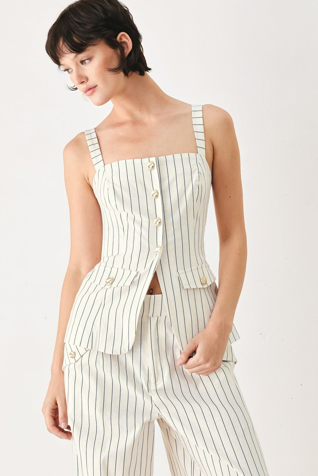 SUTTON STRIPE WOVEN TOP