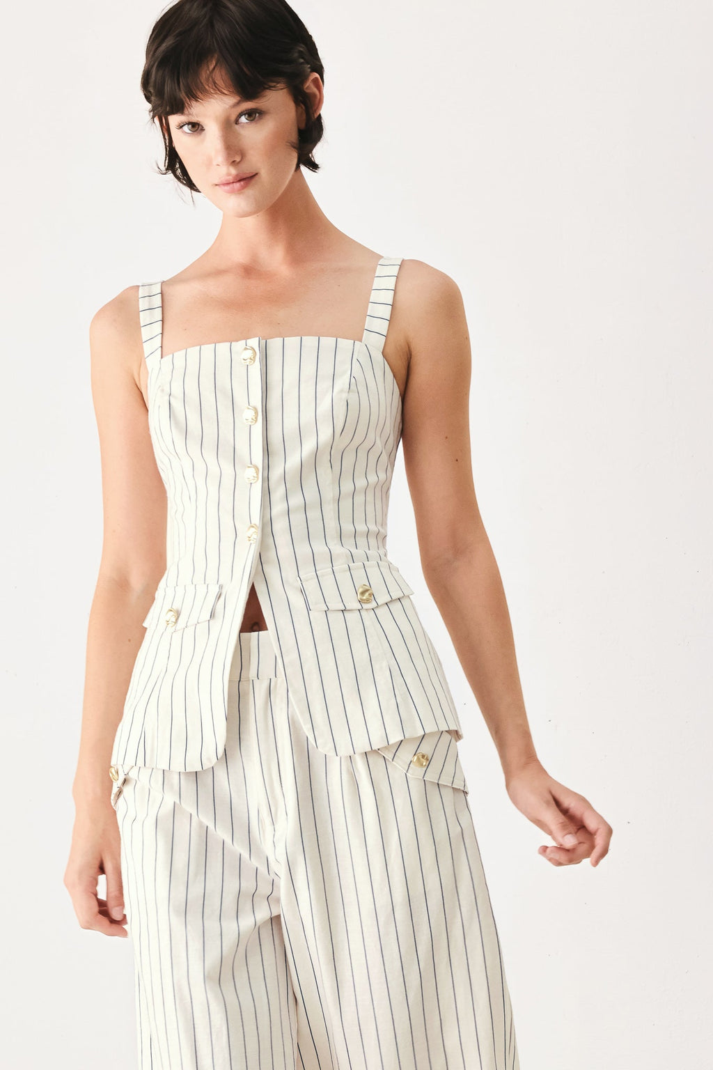 SUTTON STRIPE WOVEN TOP