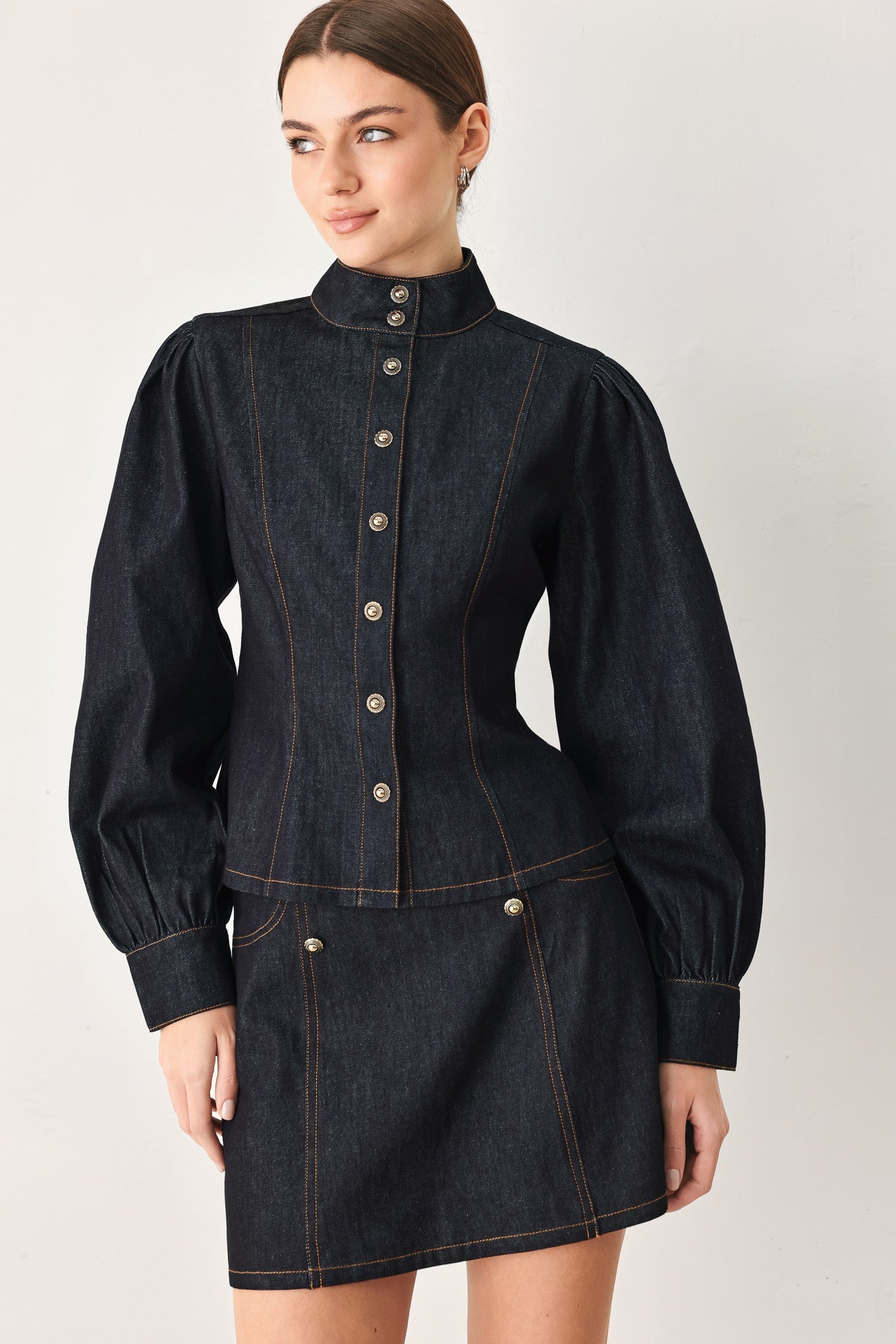 MODERN PREP DENIM TOP