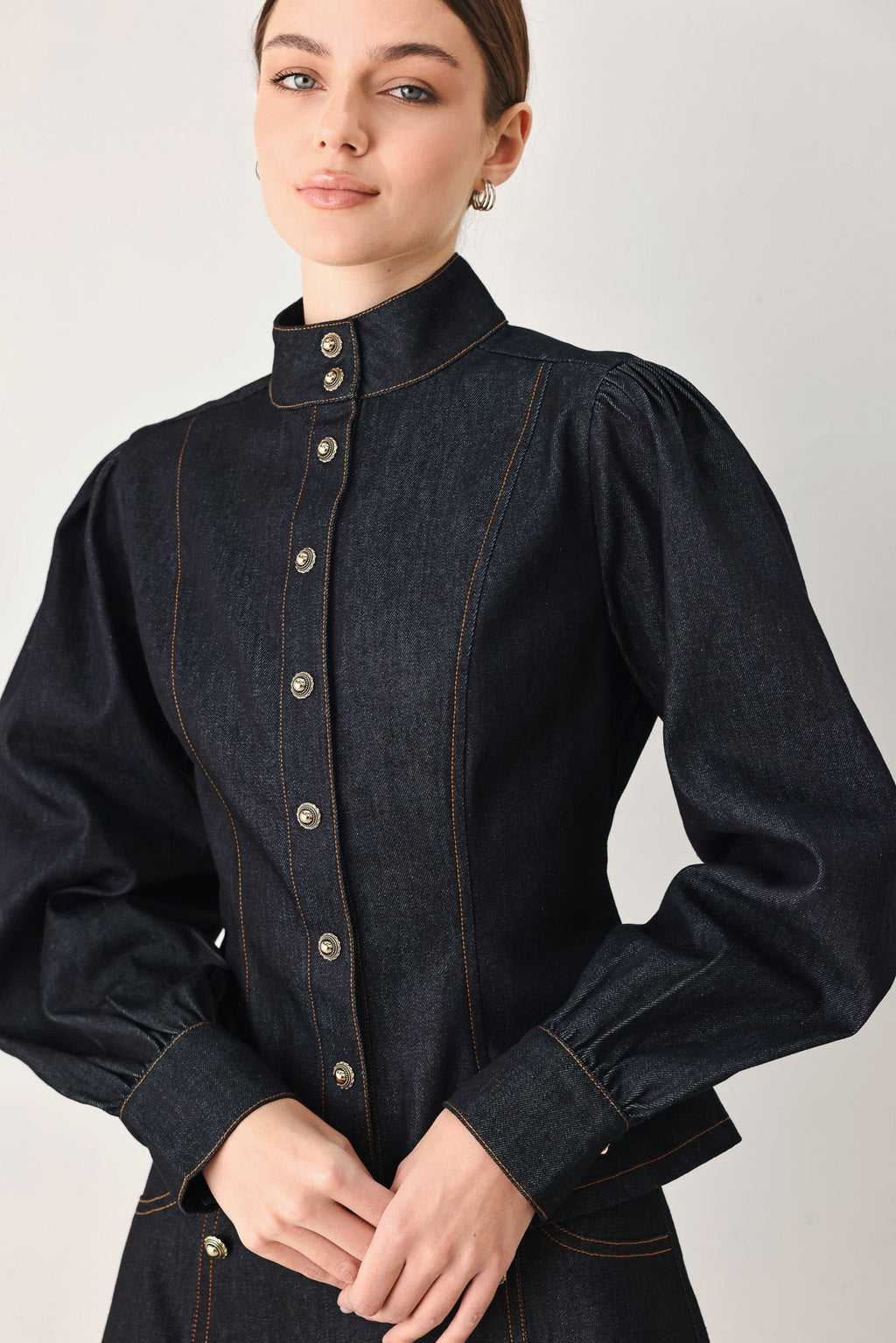MODERN PREP DENIM TOP