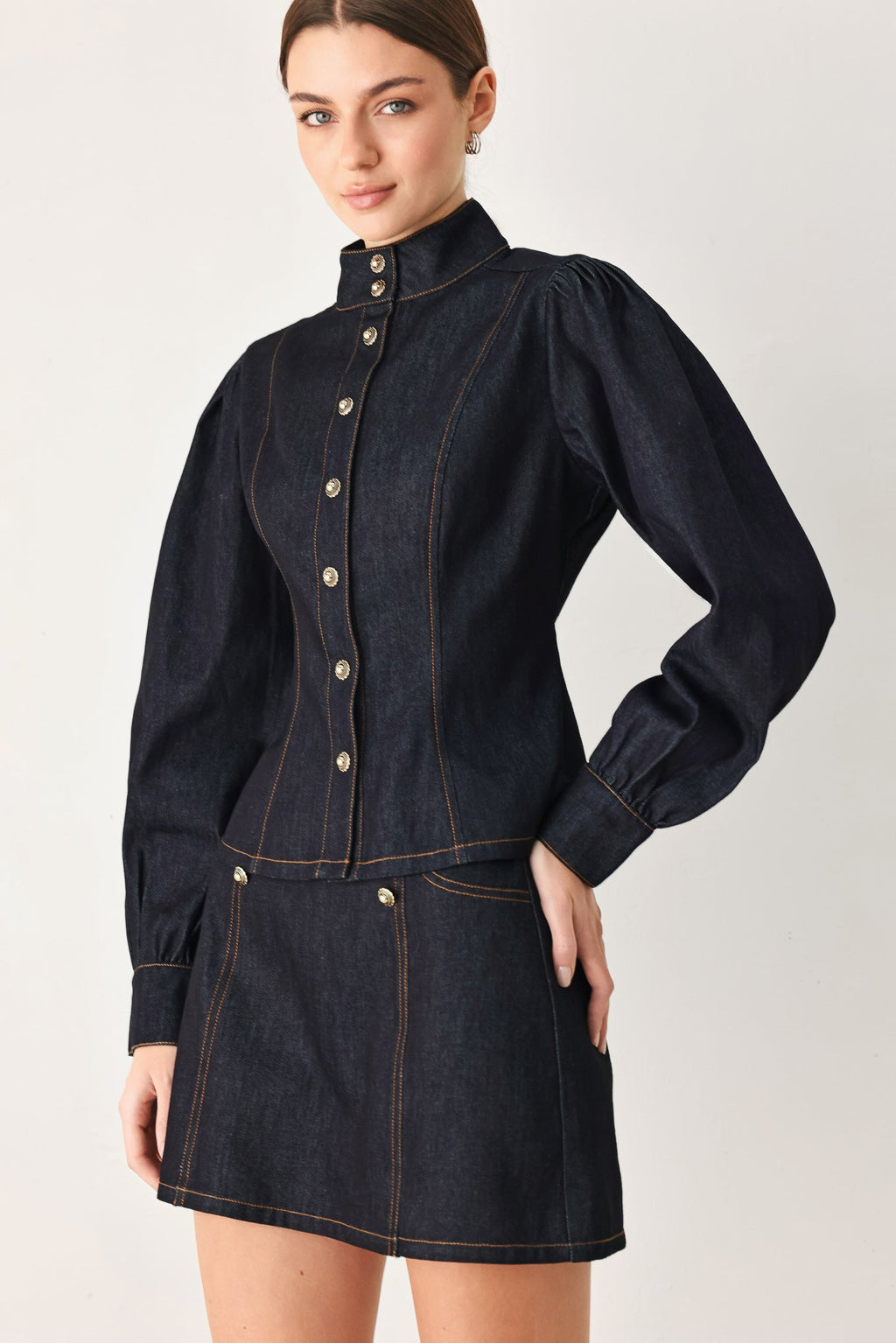MODERN PREP DENIM TOP