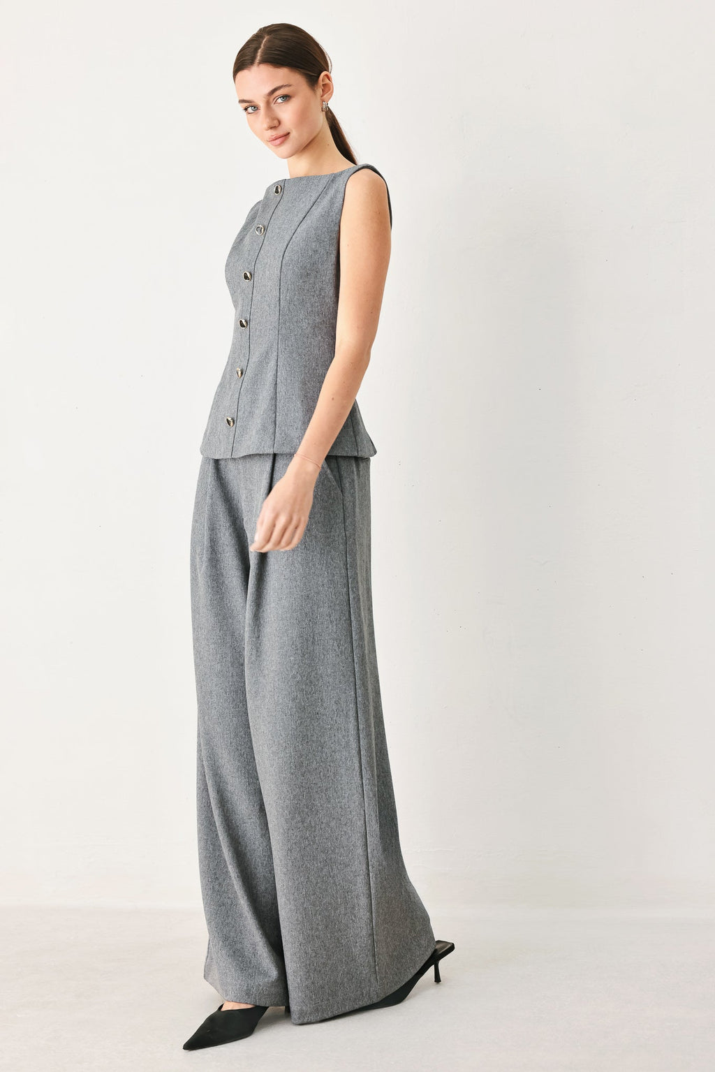 GRANITE FLOW WOVEN TOP