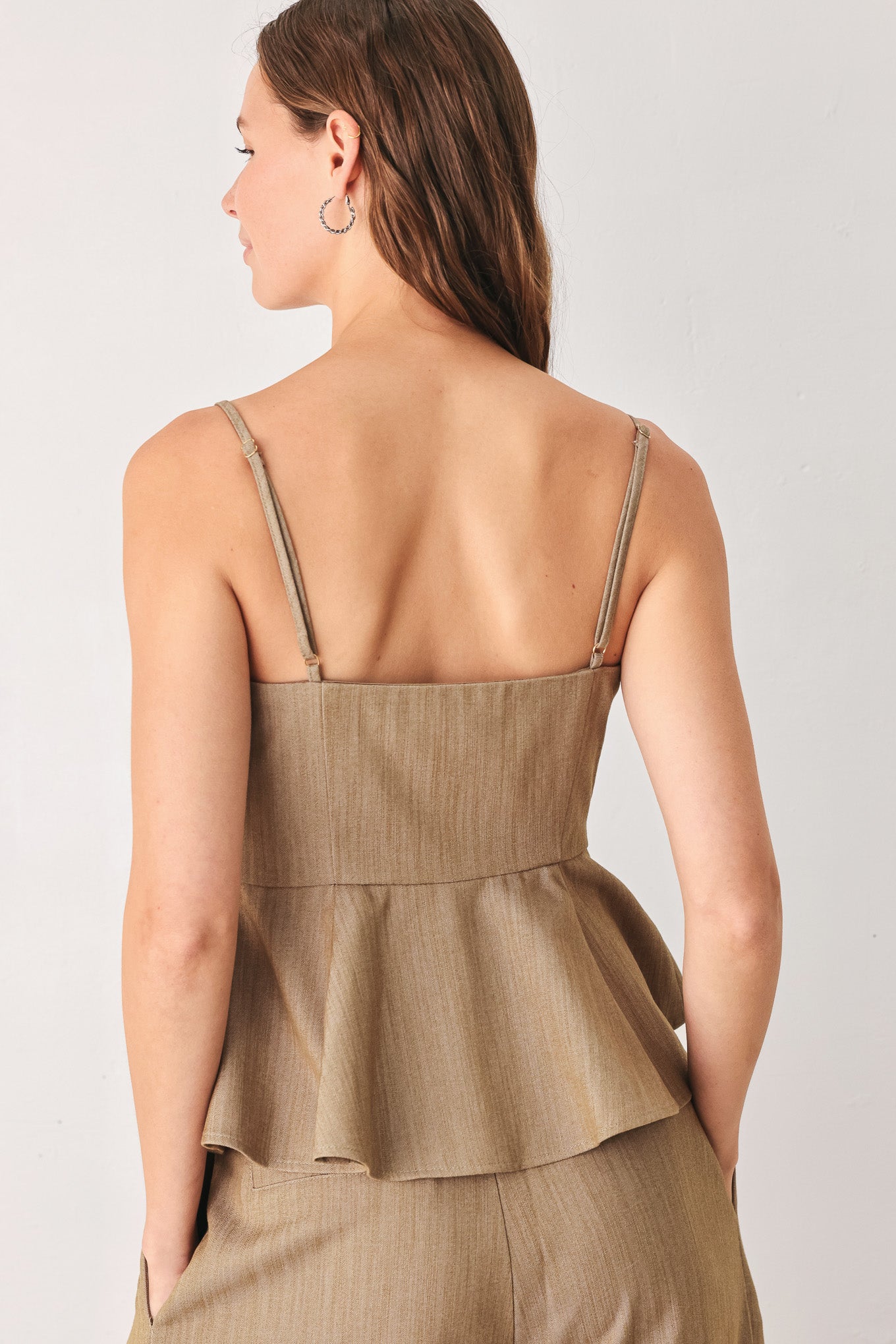 STONEWASH RELAXED WOVEN TOP