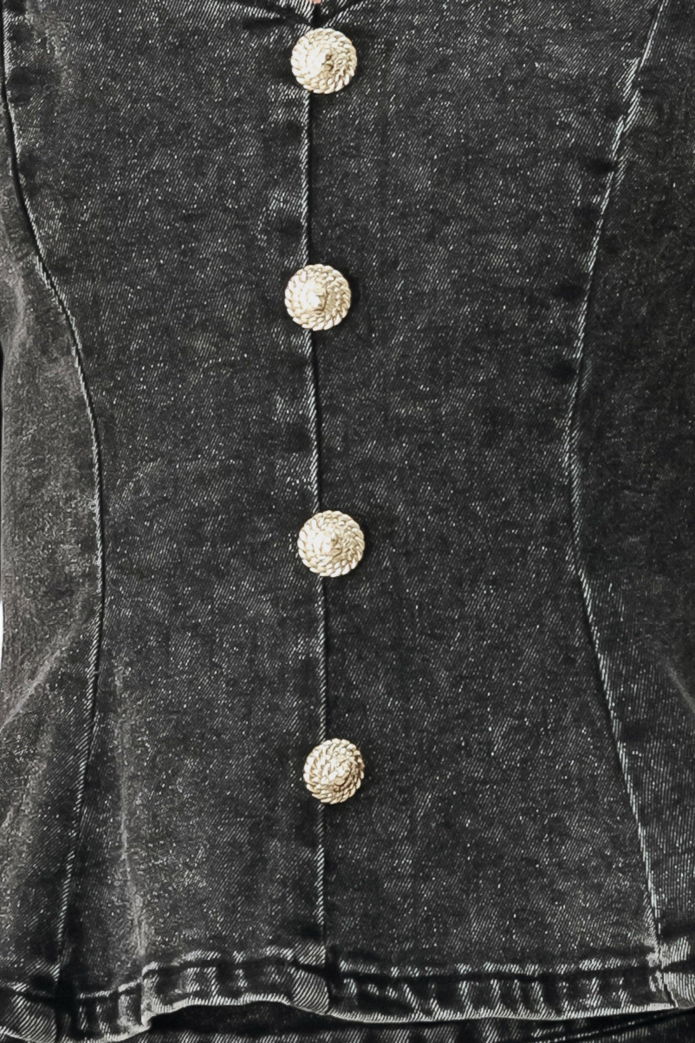 STONEWASHED DENIM TOP