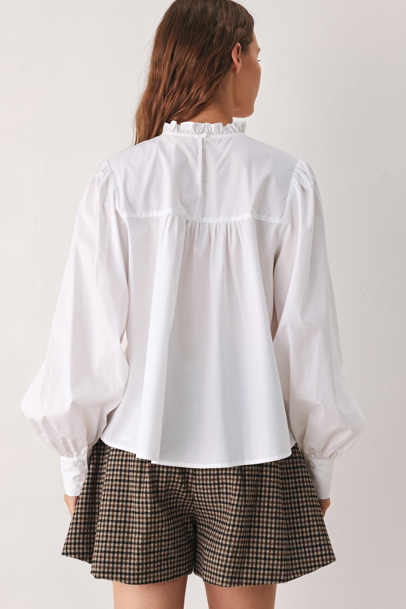PORCELAIN VINTAGE INSPIRE WOVEN TOP