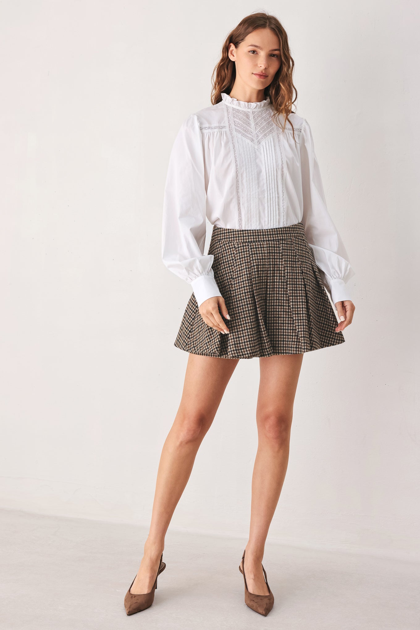 PORCELAIN VINTAGE INSPIRE WOVEN TOP