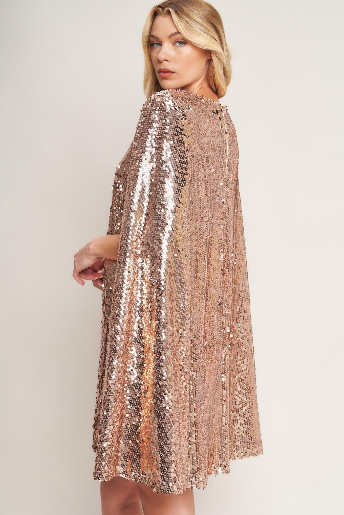 SPECIAL TREATMENT SEQUIN MINI DRESS