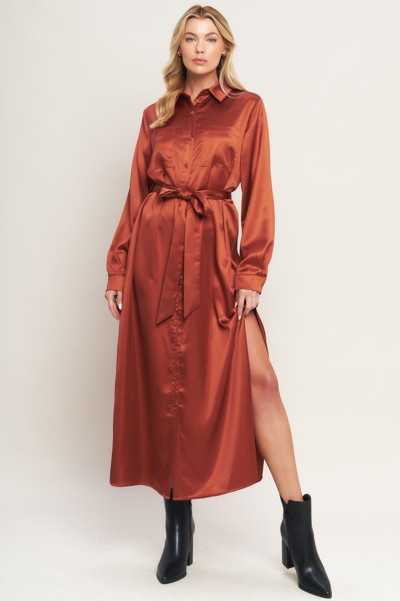 IT'S YOUR PLACE WOVEN MIDI DRESS