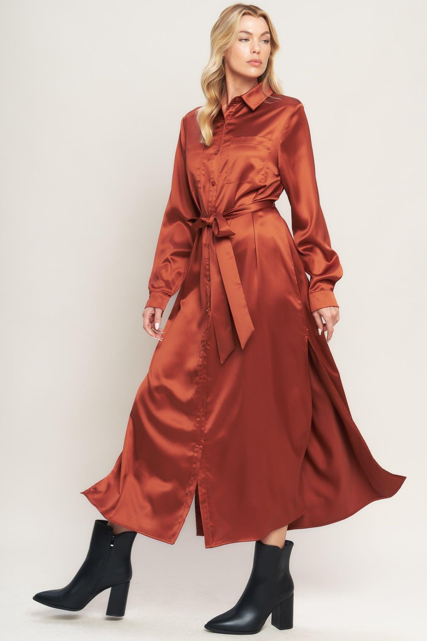 IT'S YOUR PLACE WOVEN MIDI DRESS