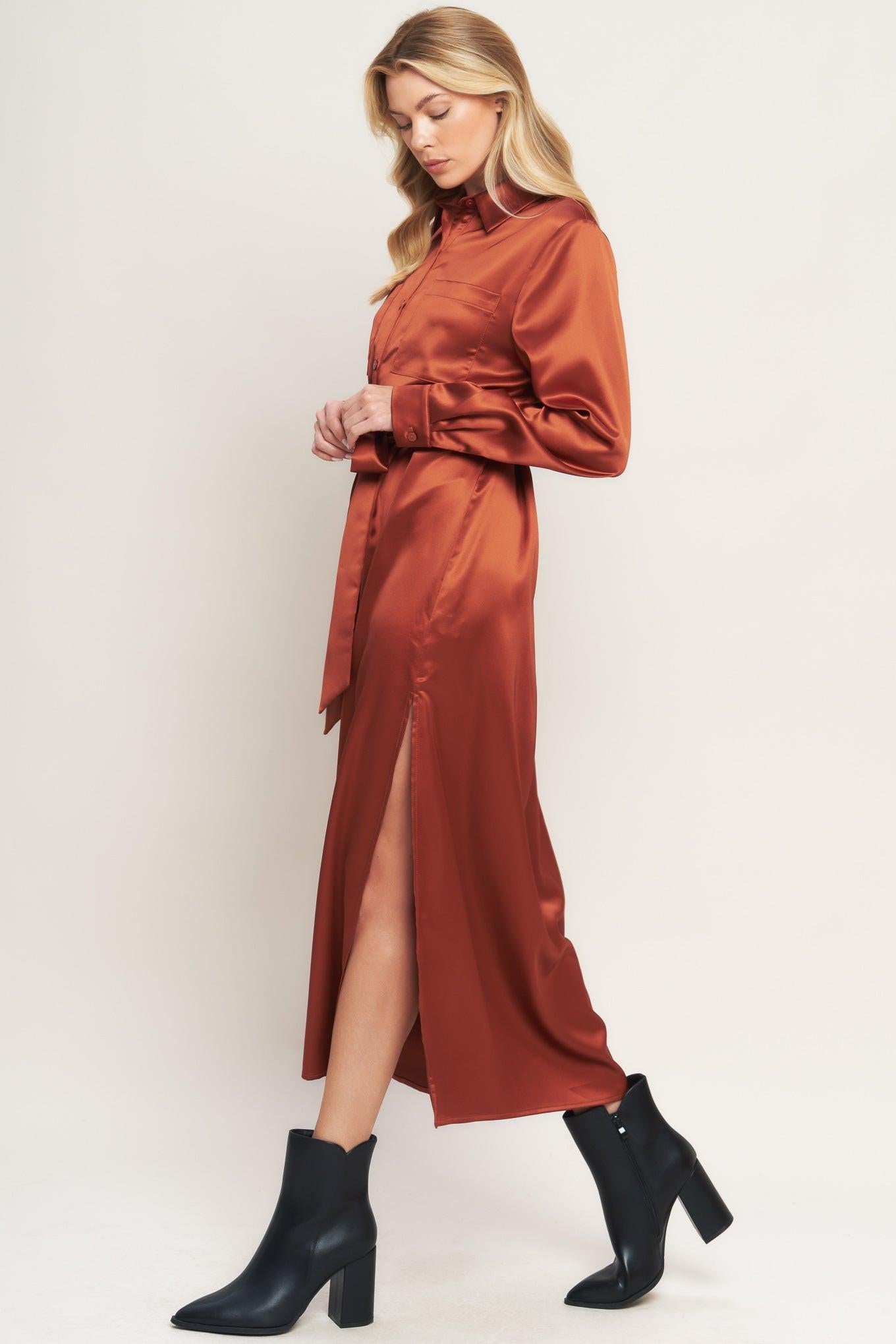 IT'S YOUR PLACE WOVEN MIDI DRESS