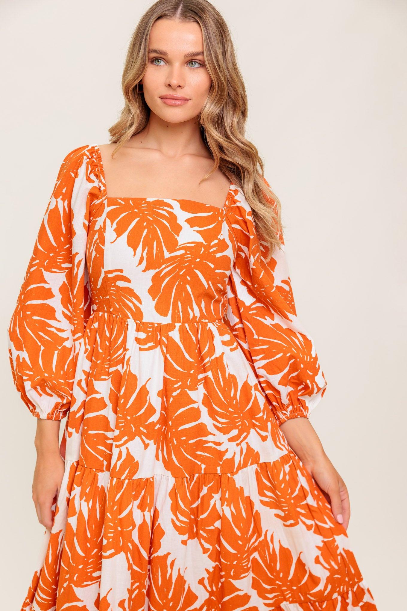 ALL THE DRAMA WOVEN MIDI DRESS