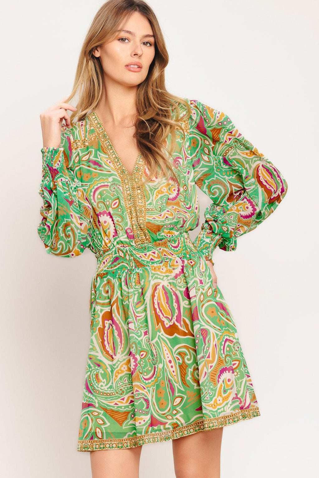 TIME SPENT TOGETHER WOVEN MINI DRESS