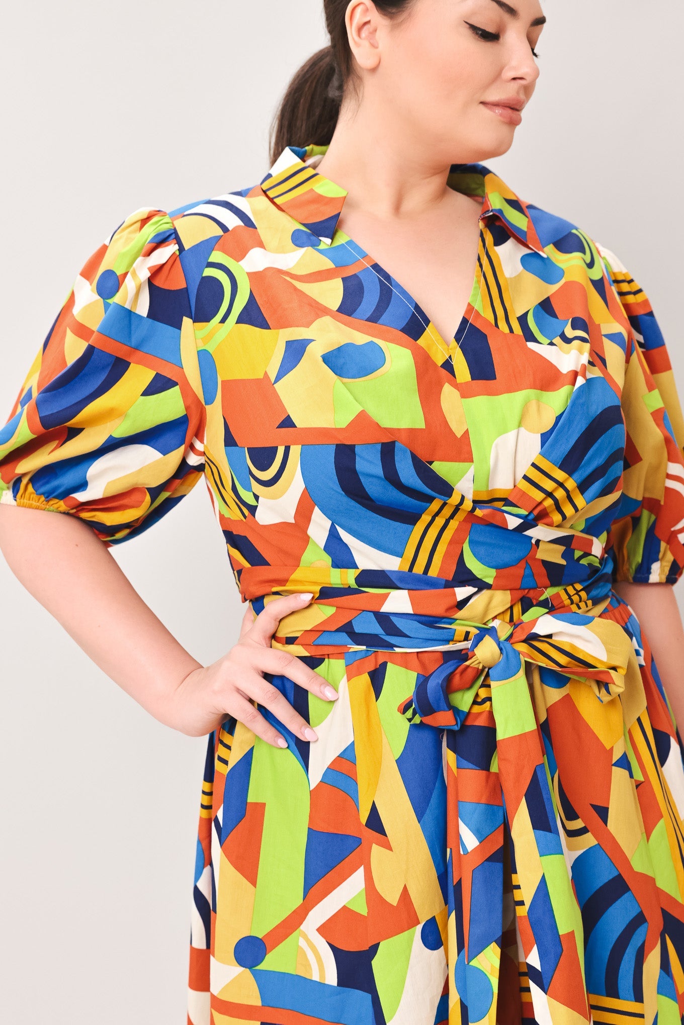 SATURDAY FEELINGS WOVEN MIDI DRESS