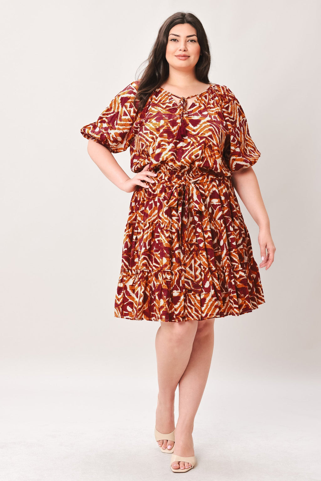 FLORA HARMONY WOVEN MINI DRESS