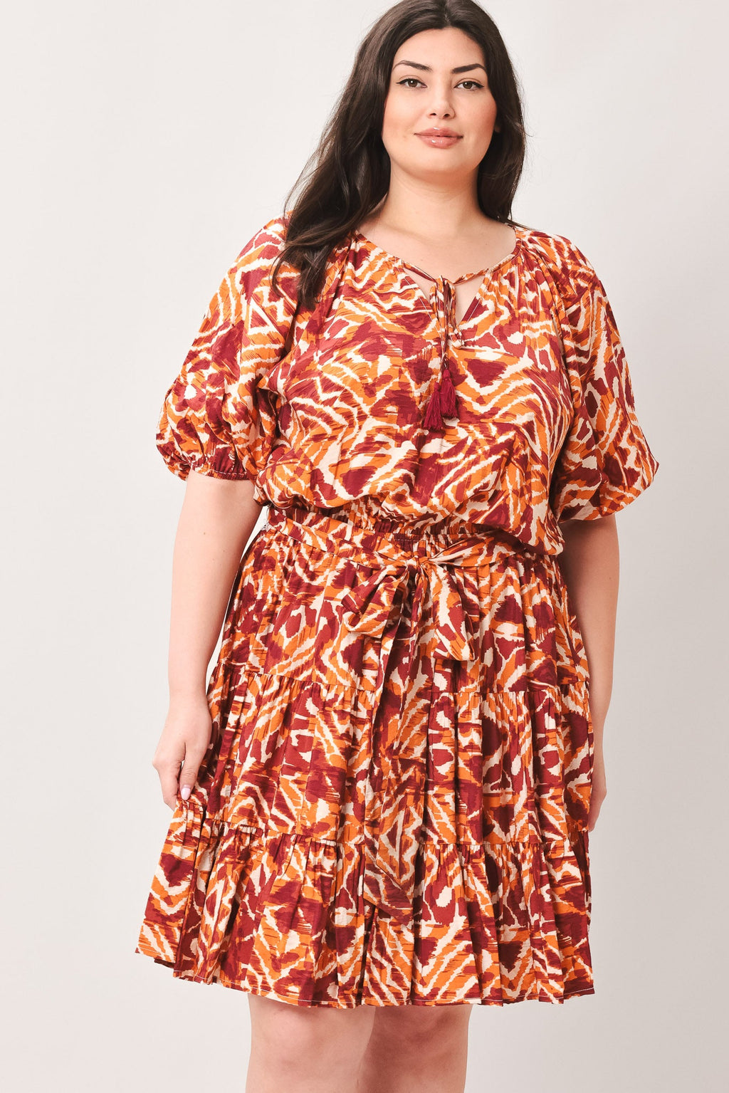 FLORA HARMONY WOVEN MINI DRESS