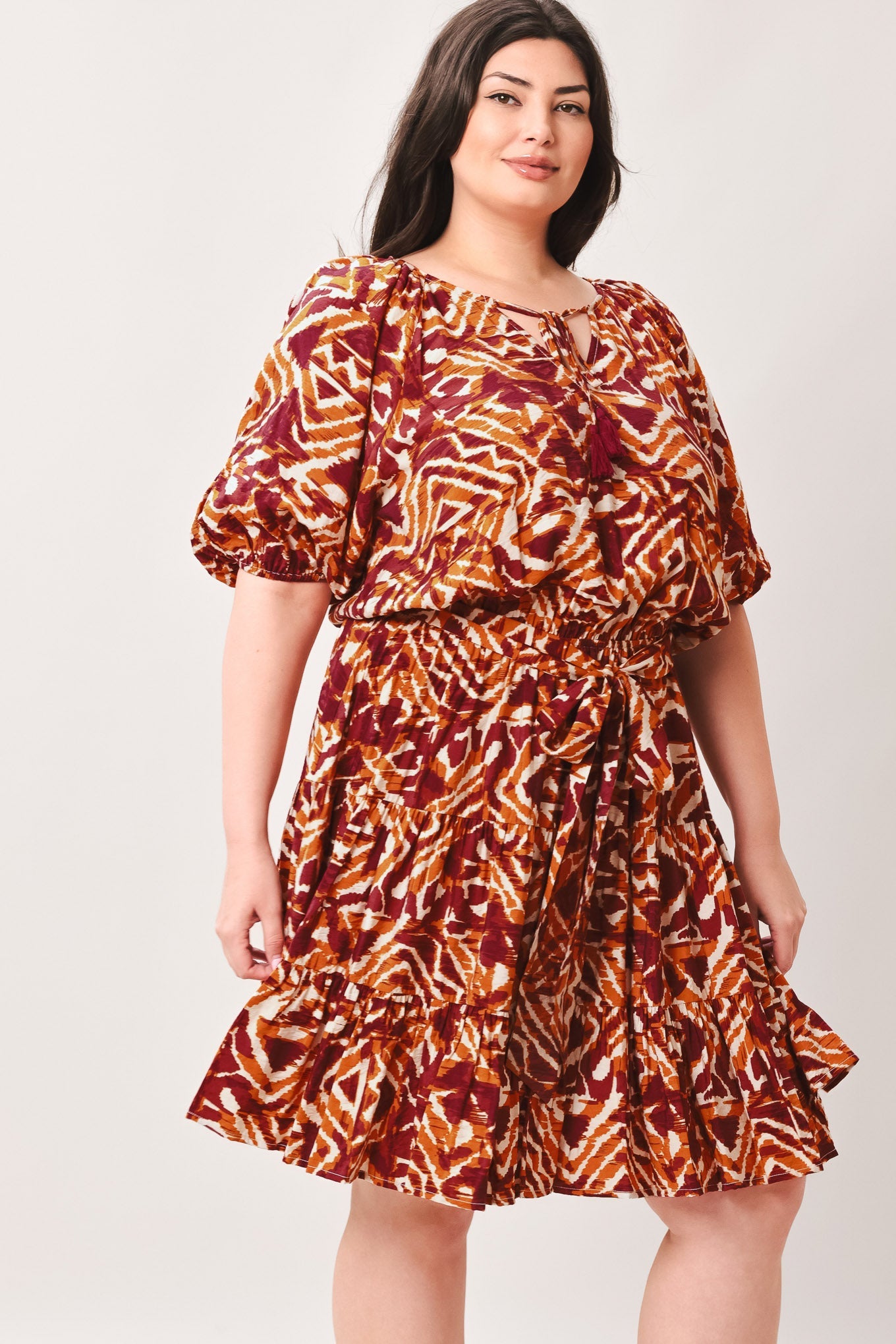 FLORA HARMONY WOVEN MINI DRESS