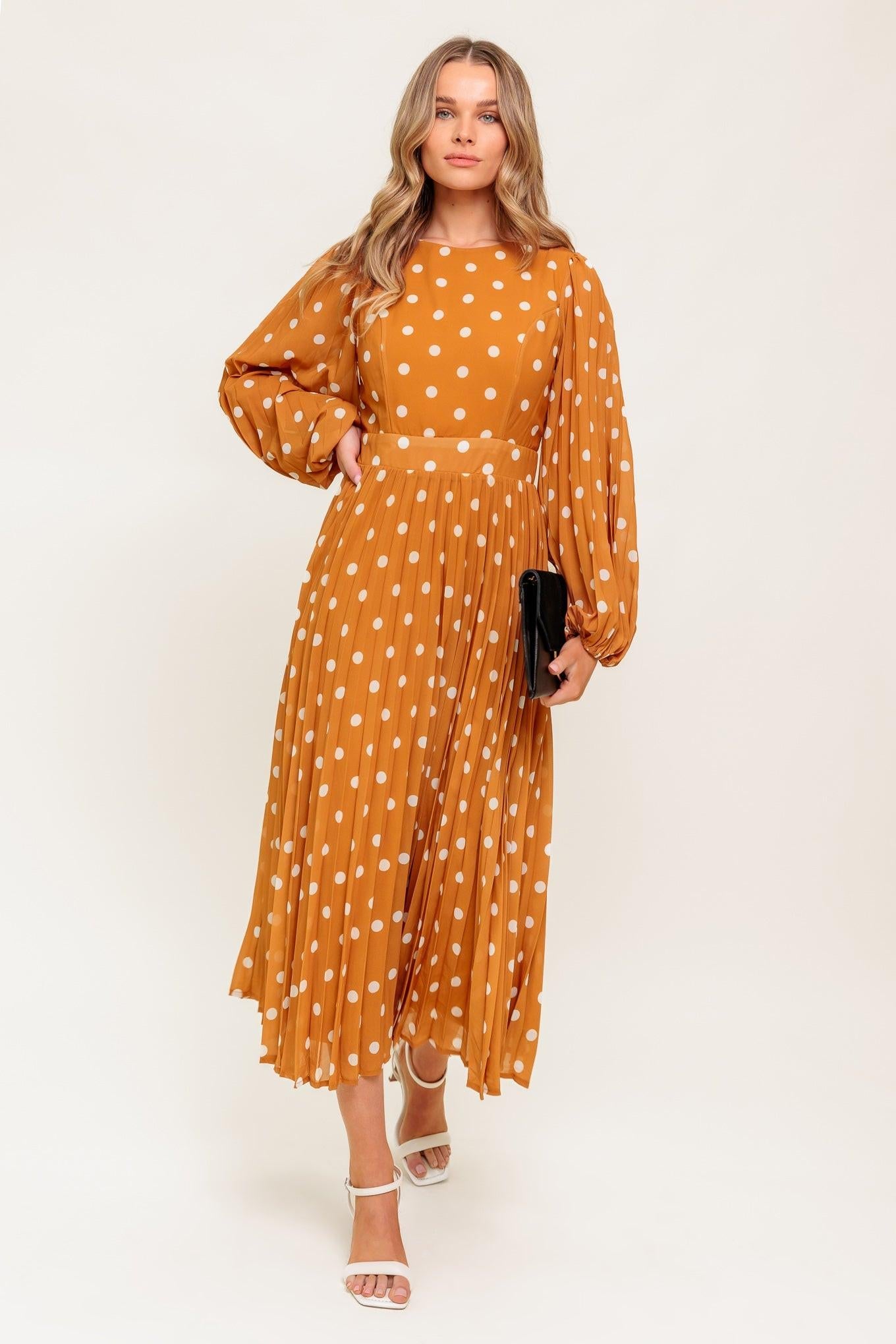 MOMENT MAKER WOVEN MIDI DRESS