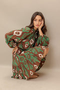 WILD TERRACOTTA WOVEN MINI DRESS