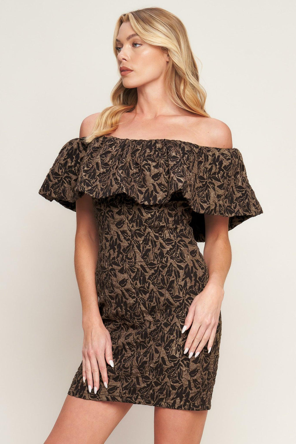 WHEREVER YOU MAY GO WOVEN MINI DRESS