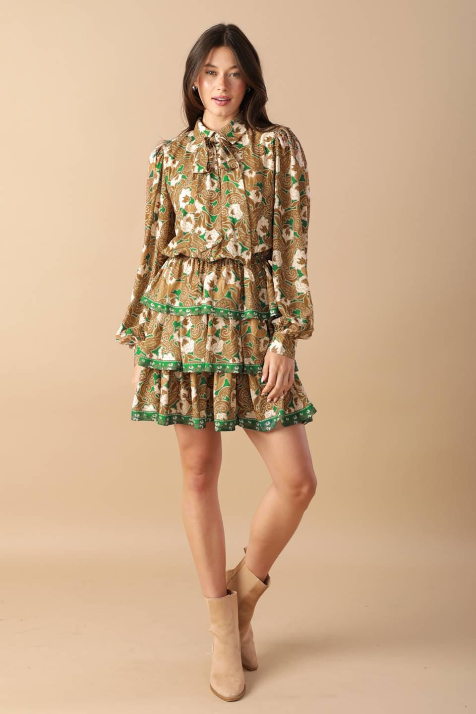 OPEN PATH WOVEN MINI DRESS