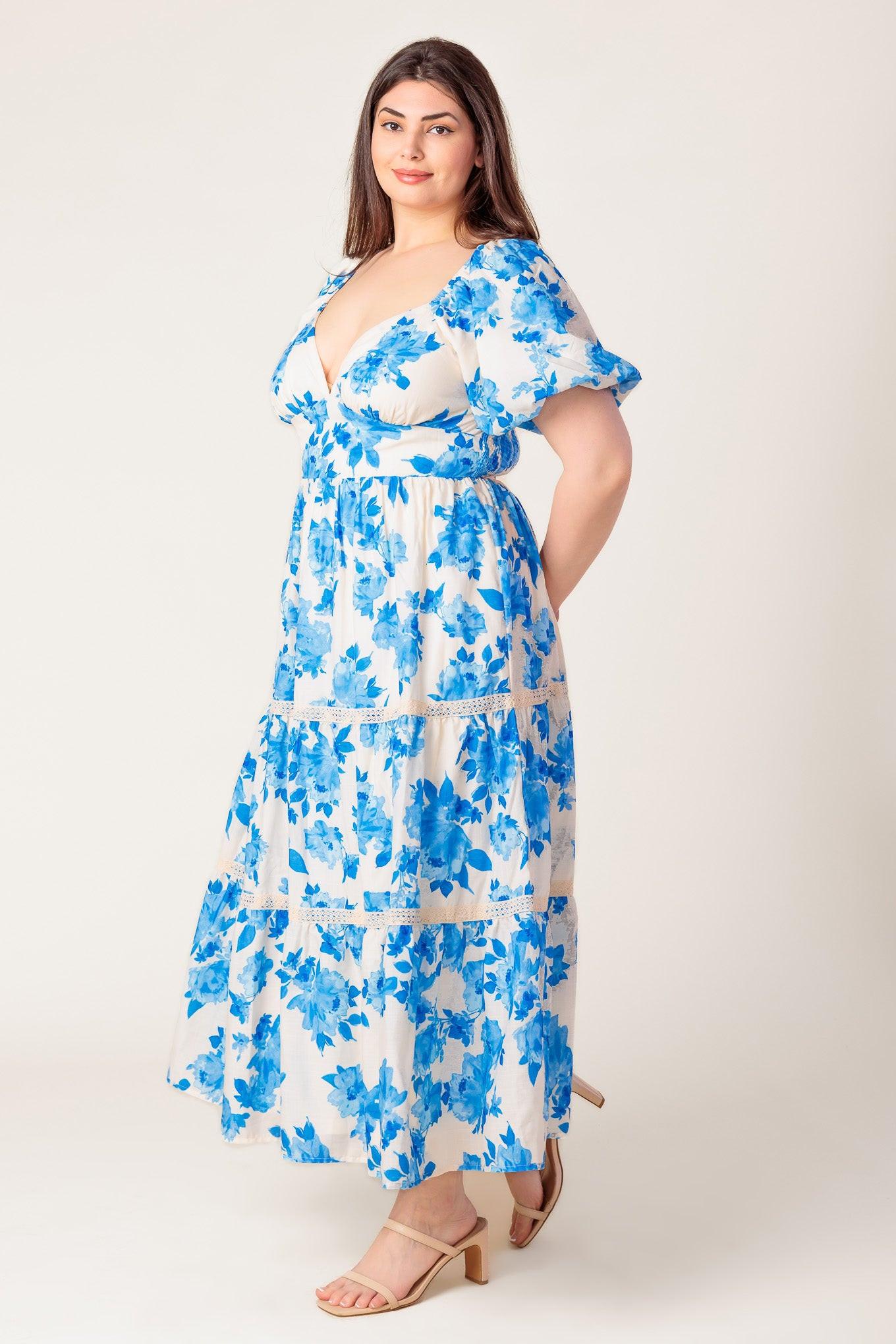 BLOOMING DAY WOVEN MIDI DRESS