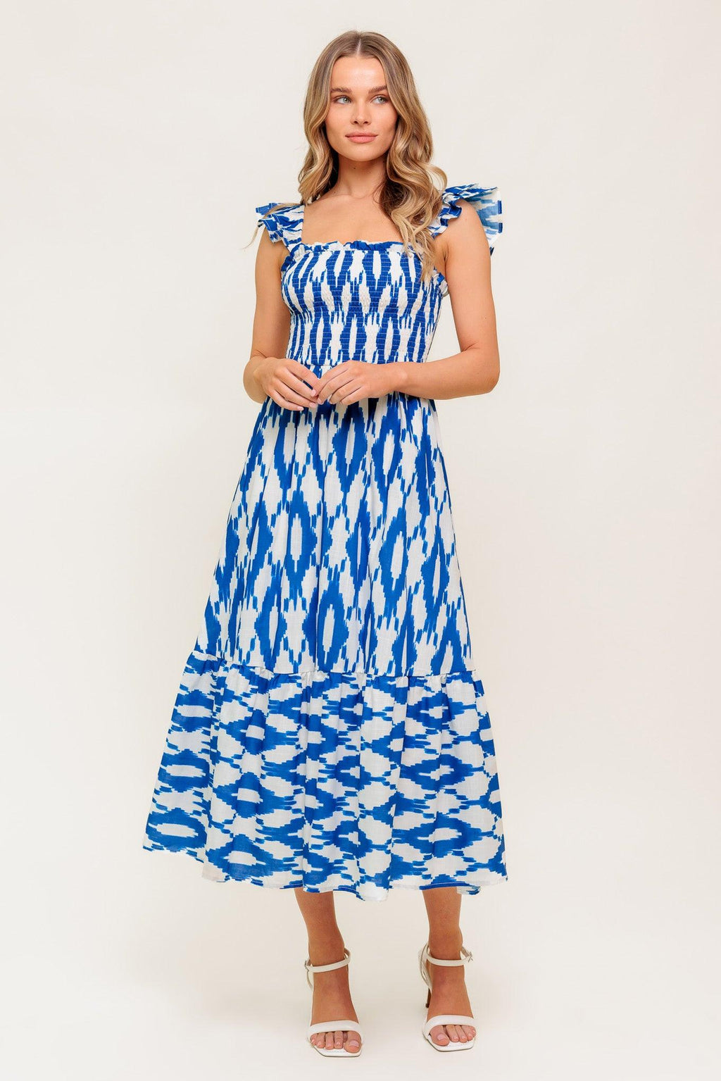 LOST IN THE DETAILS WOVEN MIDI DRESS