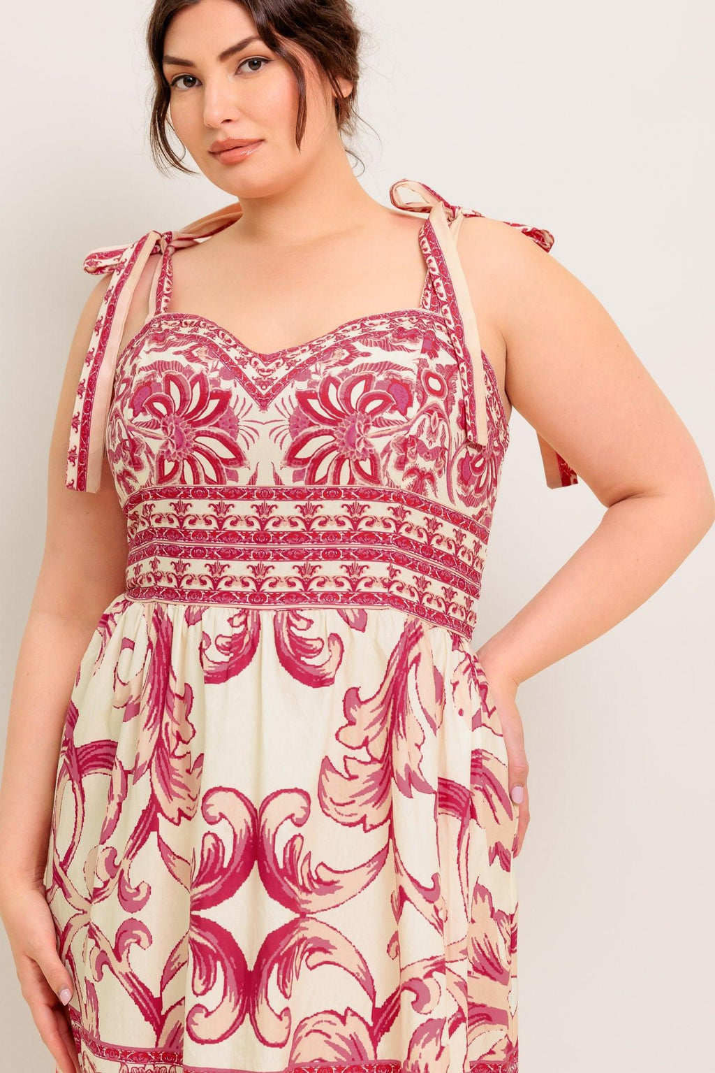 THE GARDEN'S SECRET WOVEN MIDI DRESS