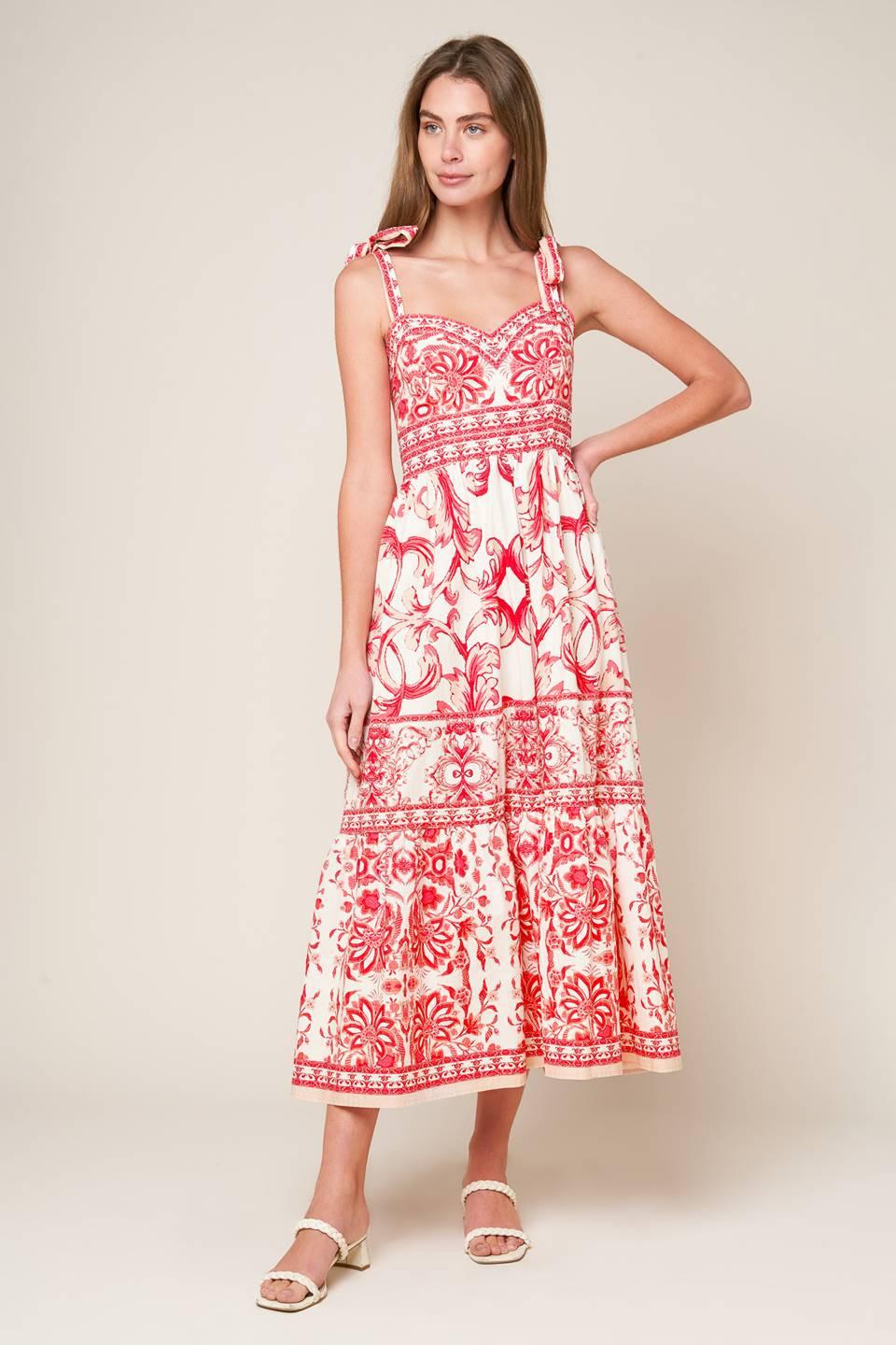 THE GARDEN'S SECRET WOVEN MIDI DRESS