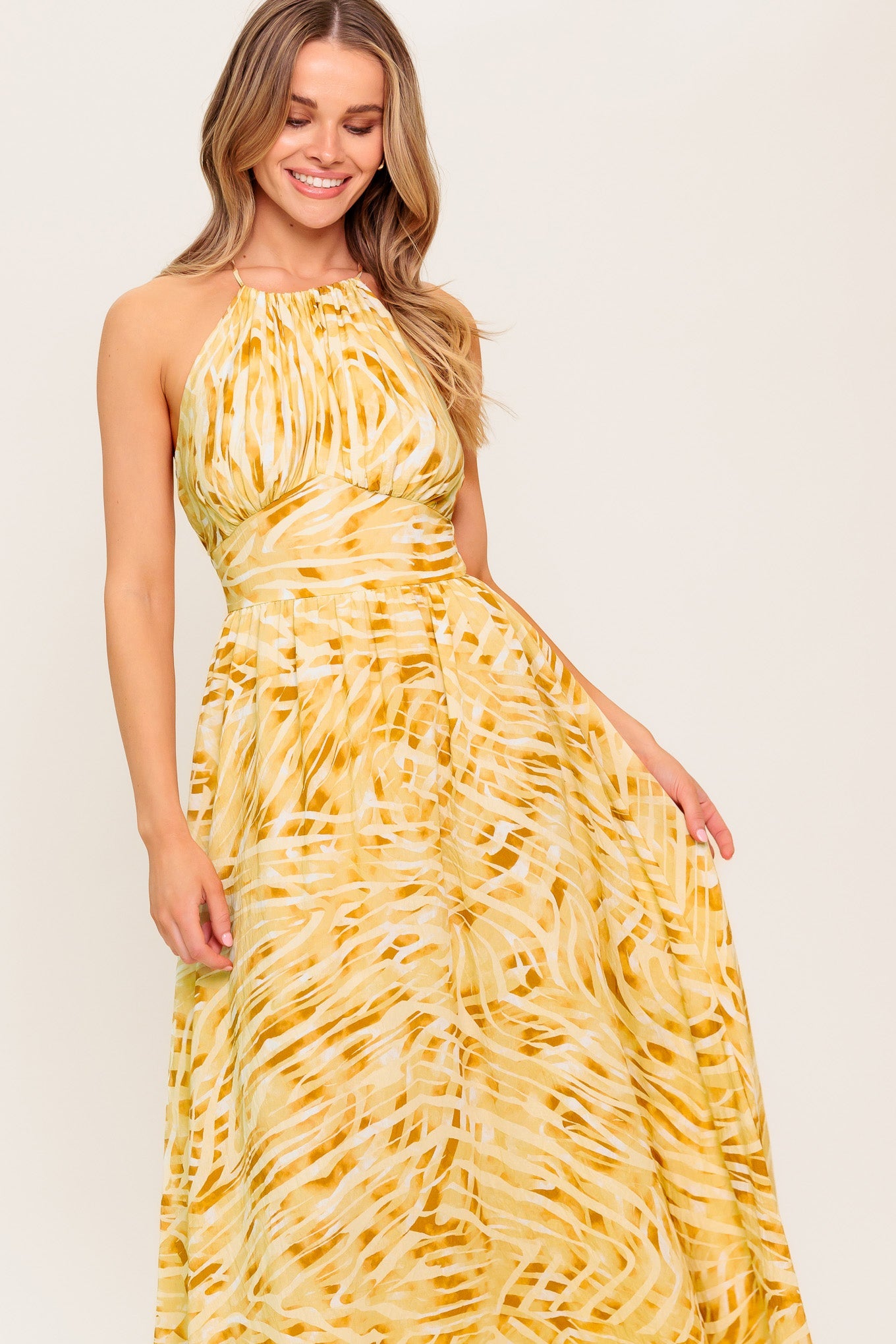 LIVING IN WONDERLAND WOVEN MAXI DRESS
