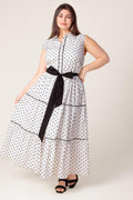 OUT OF REACH WOVEN MIDI DRESS