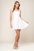 LAST YOUR CHANCE DENIM WOVEN MINI DRESS