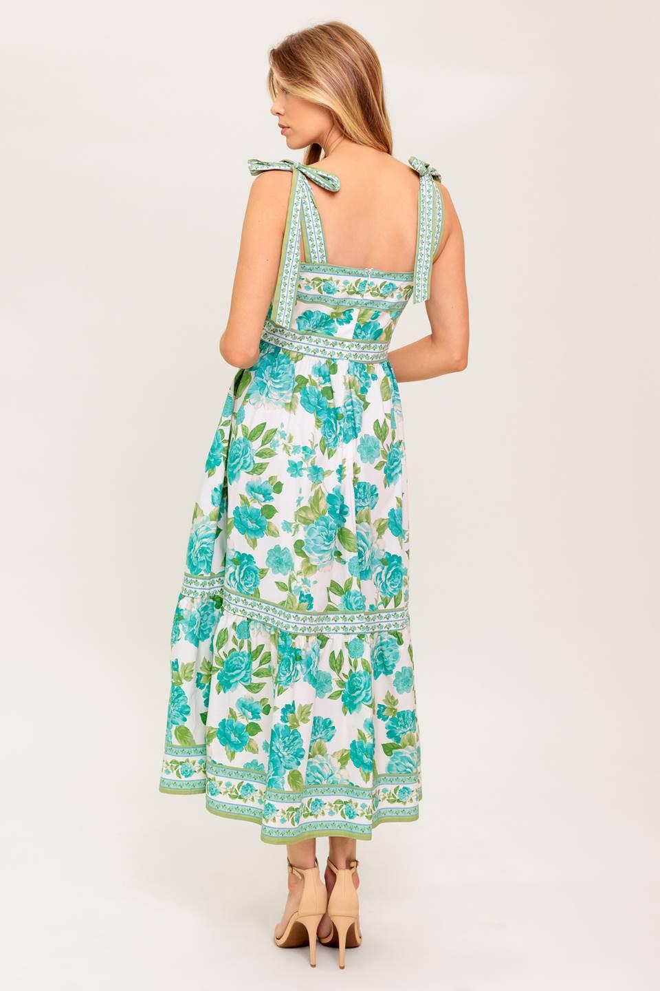WRITTEN IN THE SKY WOVEN MIDI DRESS