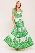 DREAM WALKER OLIVE WOVEN MAXI DRESS