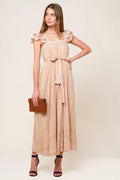 FROLIC THROUGH FIELDS WOVEN MIDI DRESS