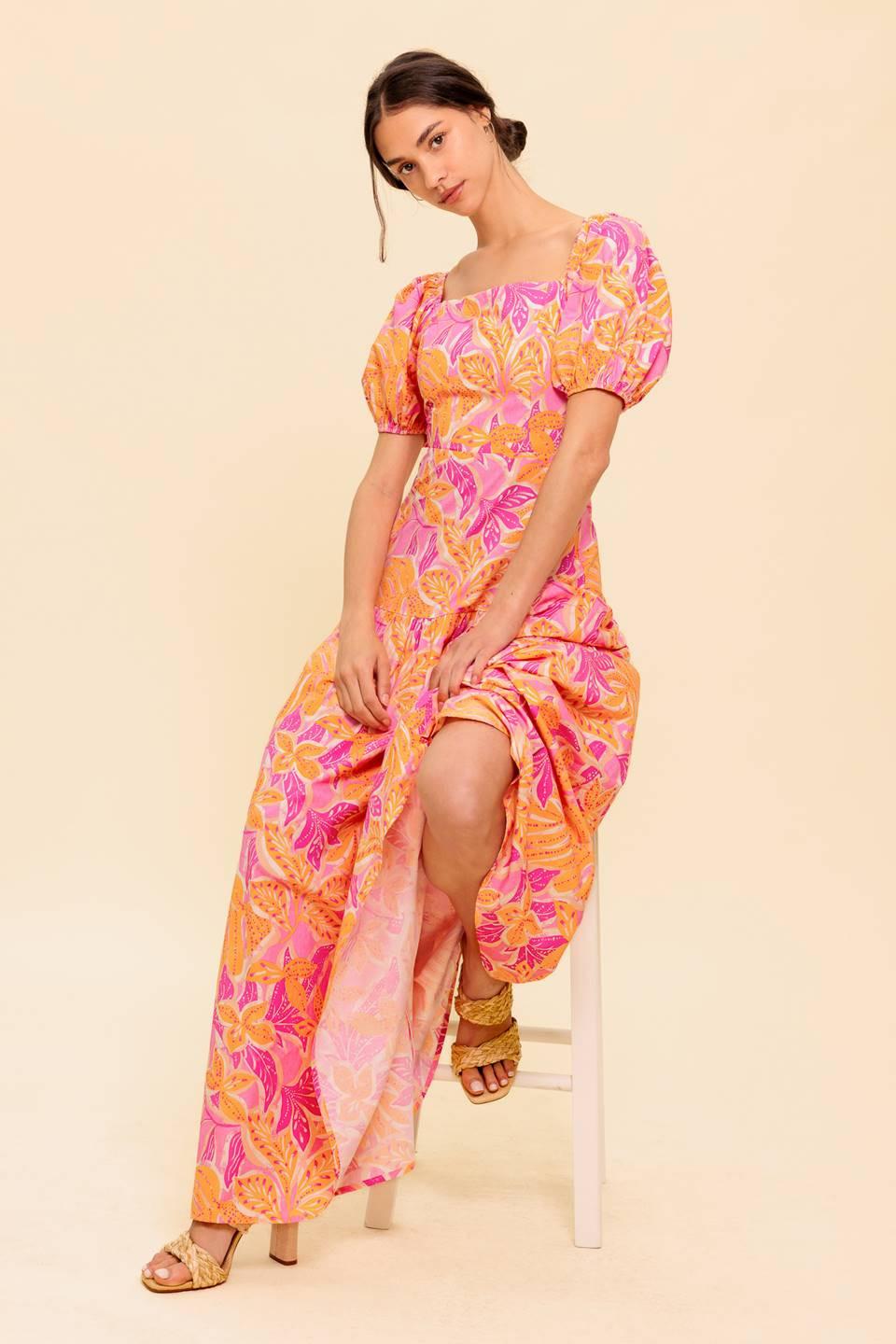 LITTLE LUXURIES WOVEN MAXI DRESS
